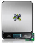 【10 KG & Edelstahl】Digitale Küchenwaage, elektronische Lebensmittelwaage mit Tara-Funktion, Hochpräzision 1 g / 0,01 oz, leicht zu reinigen, Batterien im Lieferumfang enthalten