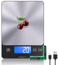 Digitale Küchenwaage, elektronische Küchenwaage mit USB-C-Anschluss, Hochpräzise Lebensmittelwaage bis 15 kg mit Genauigkeit 1 g / 0,03 oz, professionelle Tara-Funktion, Batterien im Lieferumfang enthalten
